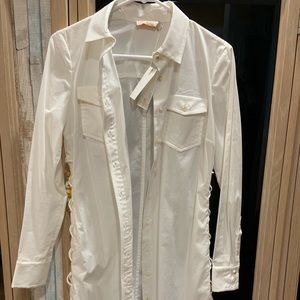 Tory Burch-white formal buttoned up shirt
